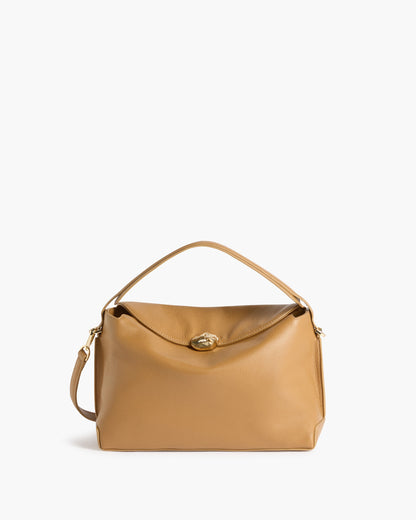 Hanna Grande Bag Grained Leather Cognac