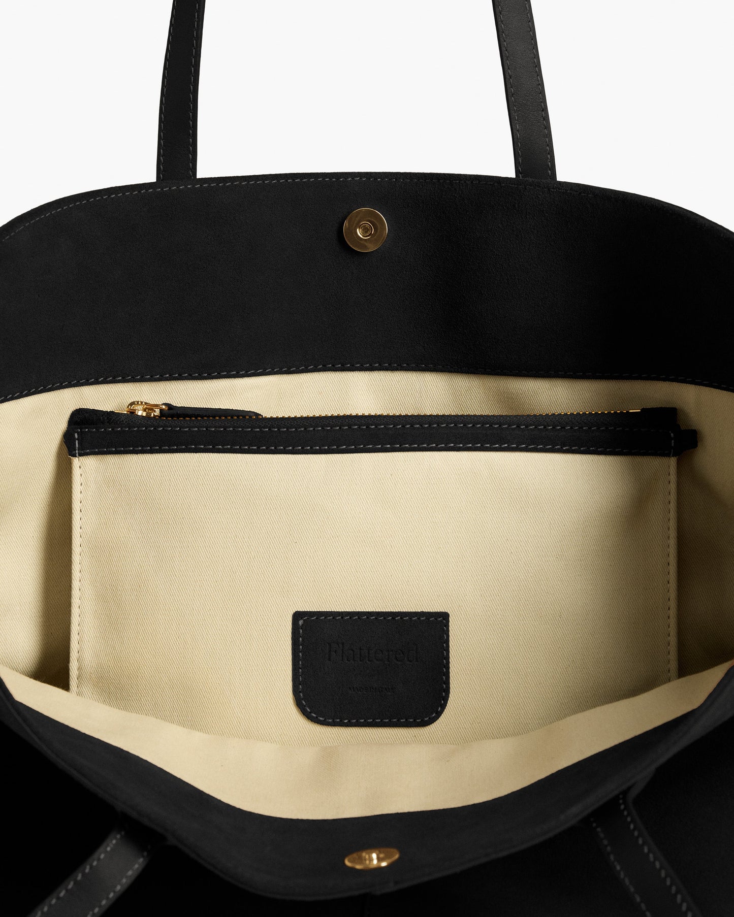 Lesley Tote Bag Suede Black