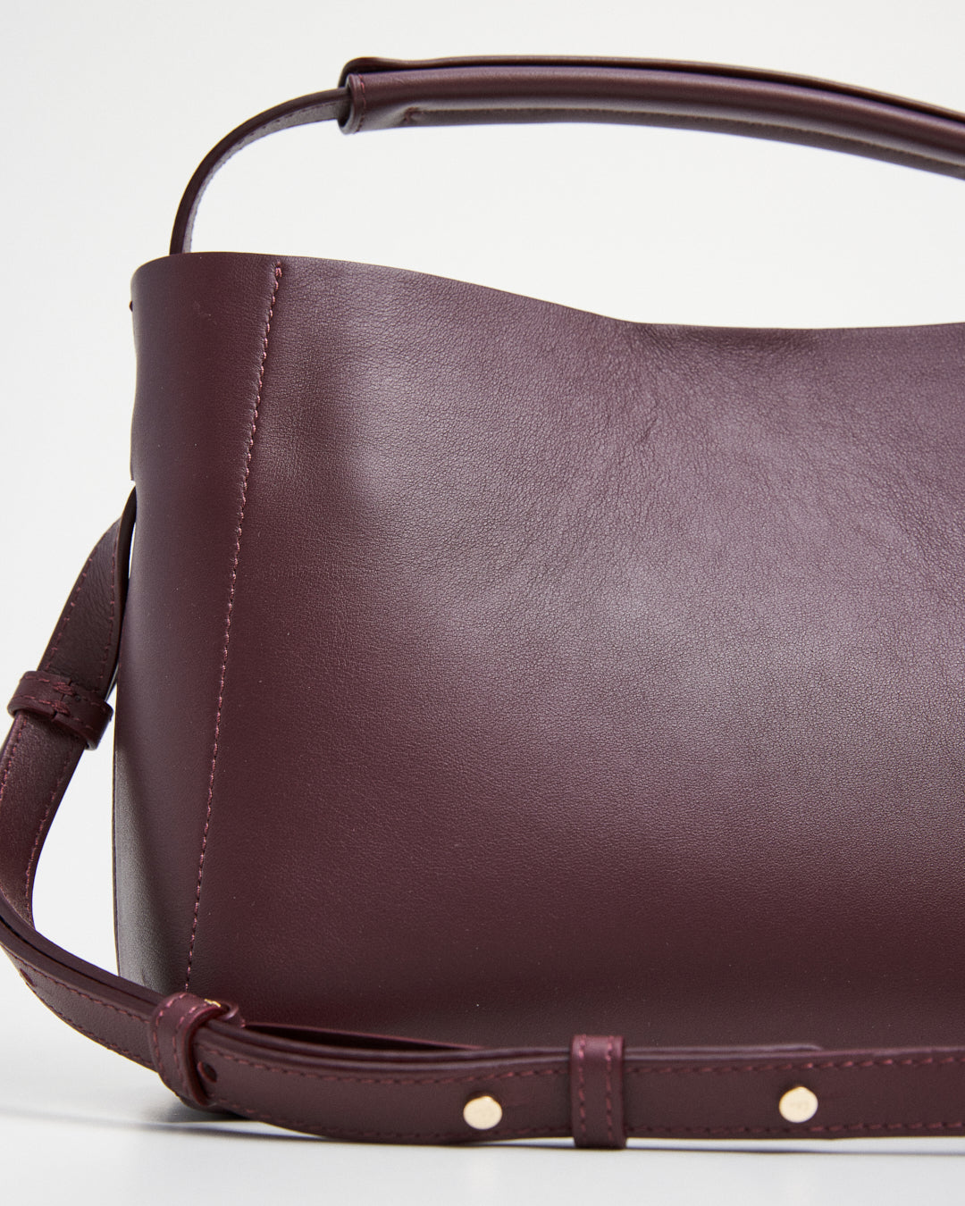 Hedda Midi Handbag Leather Burgundy