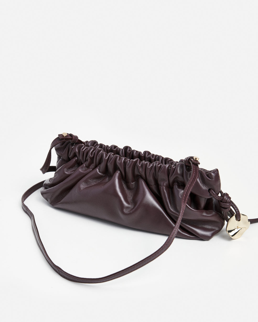 Cissi Clutch Bag Leather Burgundy