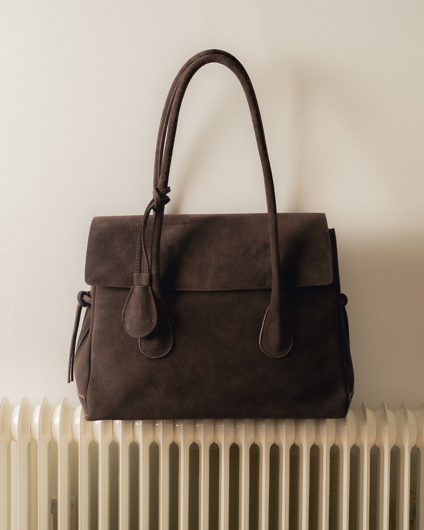 Lydia Tote Bag Suede Chocolate