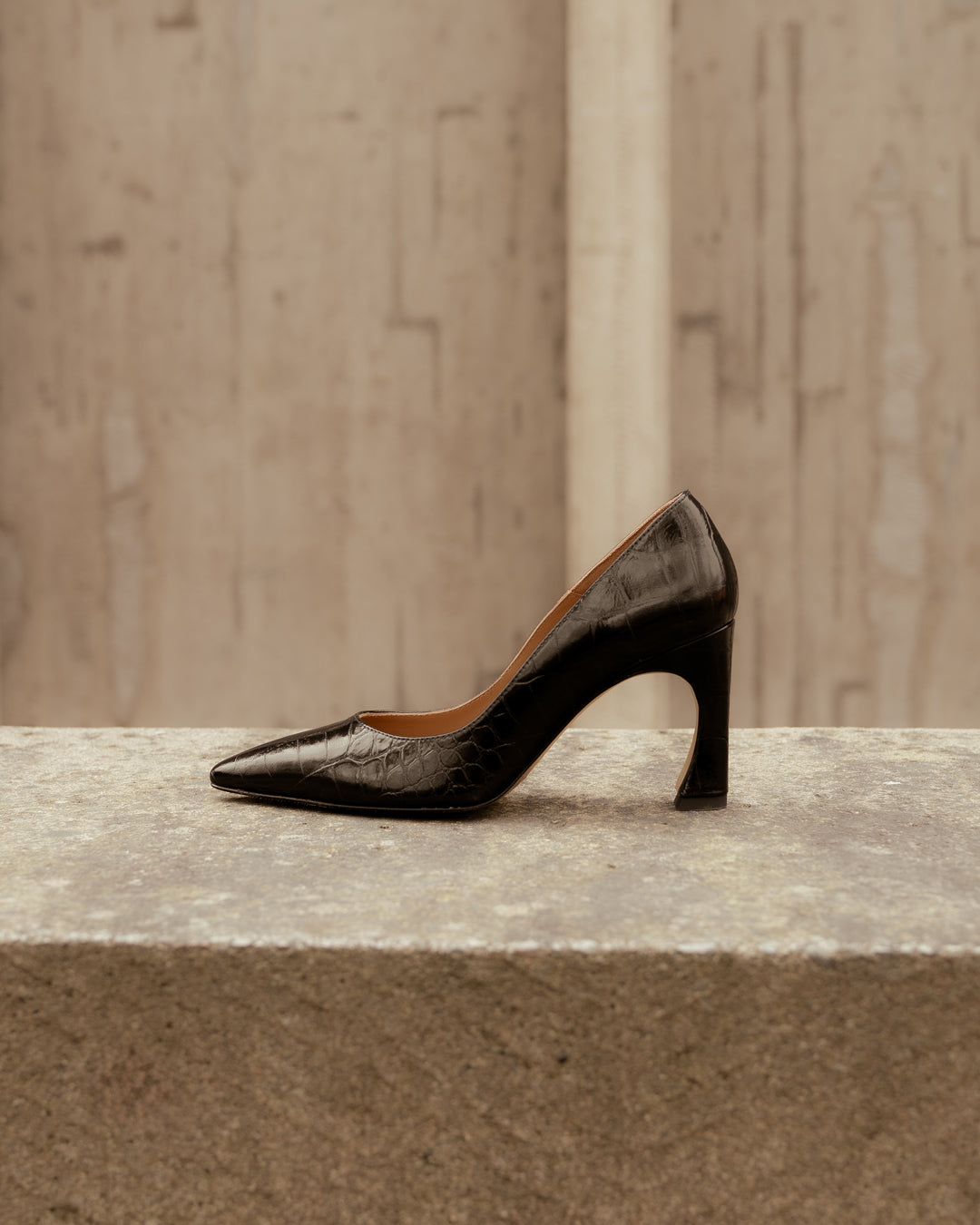 Leonie Leather Black Croco