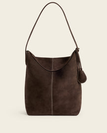 Alda Grande Shoulder Bag Suede Chocolate