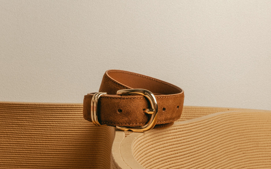 Beatrice Belt Suede Bourbon