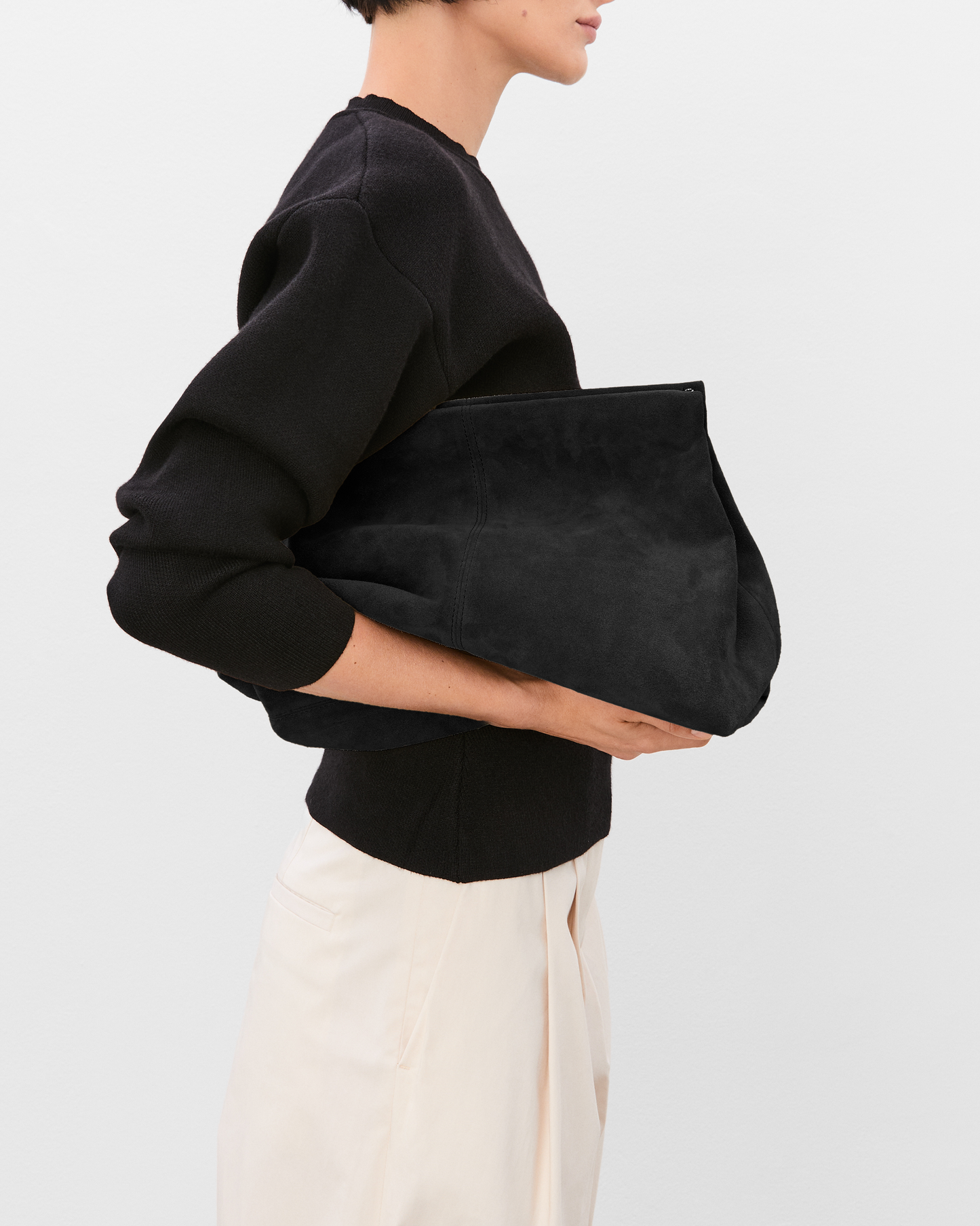 Clay Clutch Suede Black