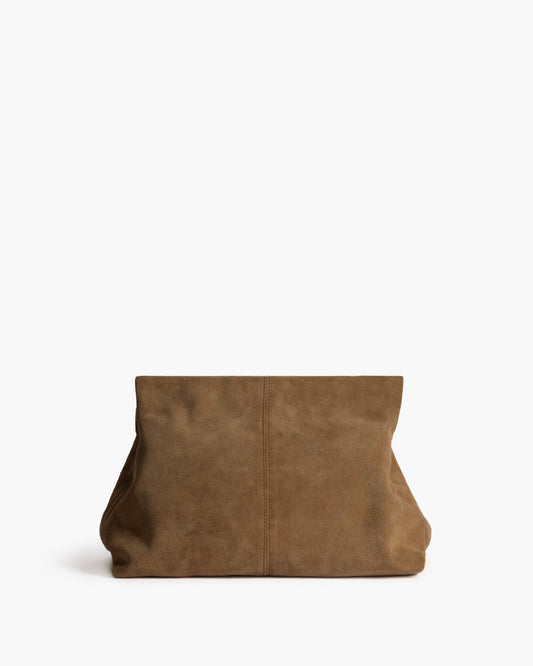 Clay Clutch Suede Wet Sand