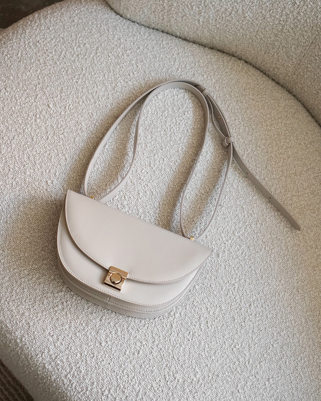 Cindy Crossbody Leather Creme