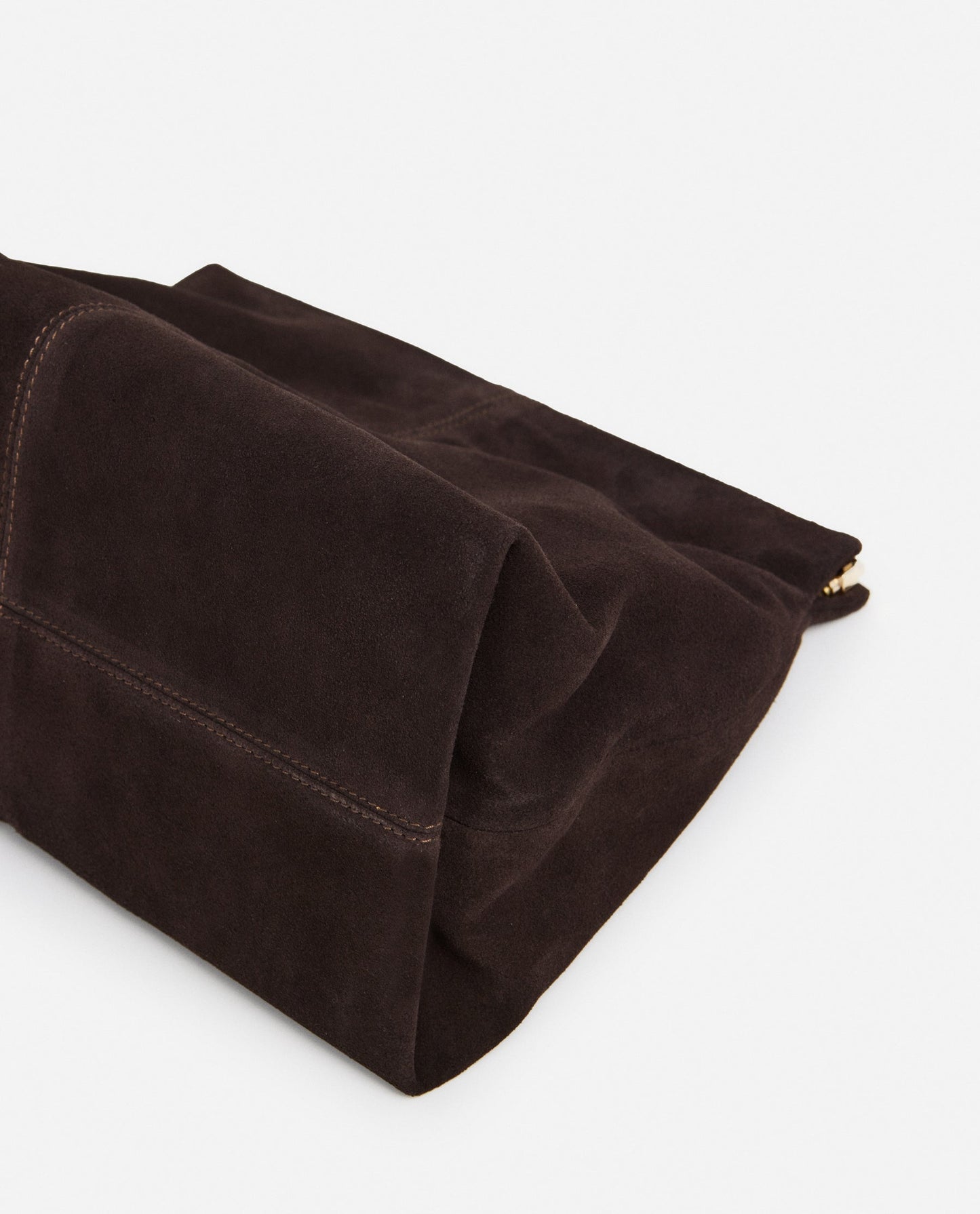 Clay Clutch Suede Chocolate