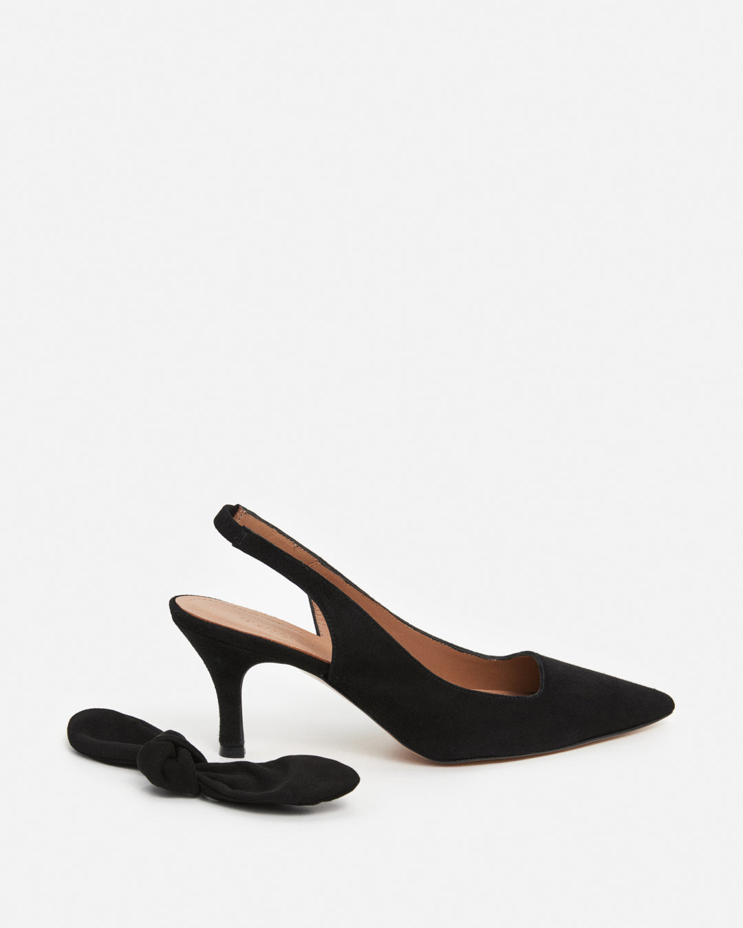 Franchesca Bow Suede Black