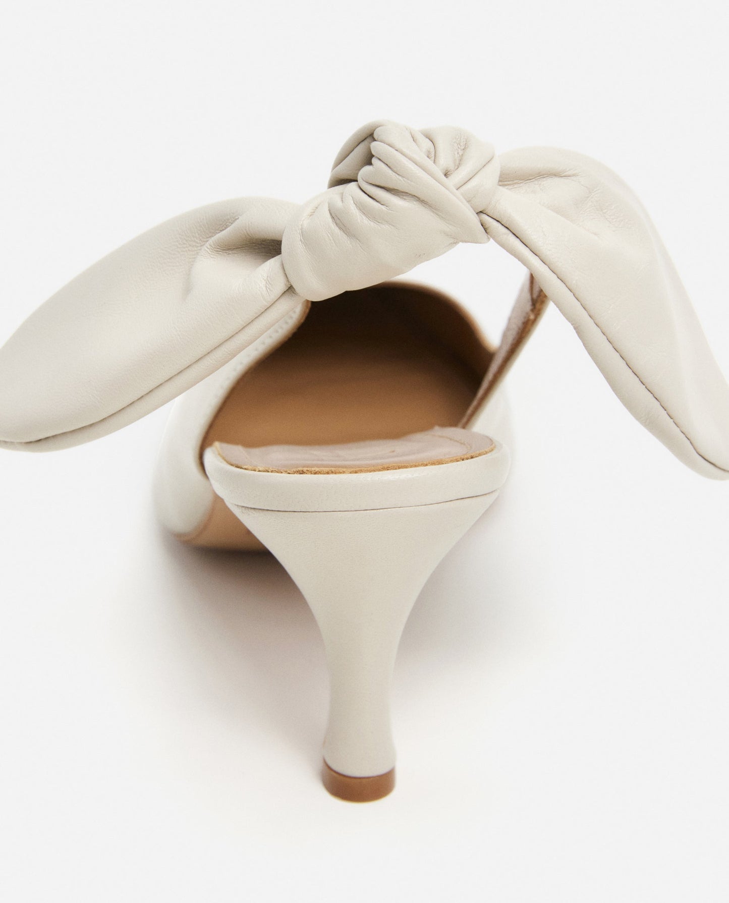 Franchesca Bow Leather Creme