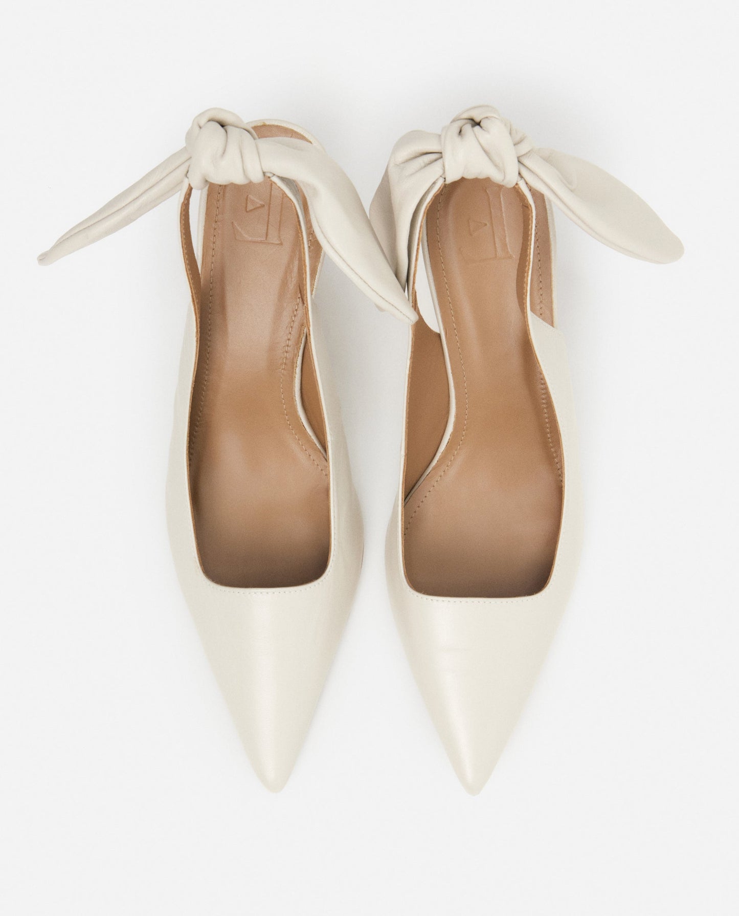 Franchesca Bow Leather Creme