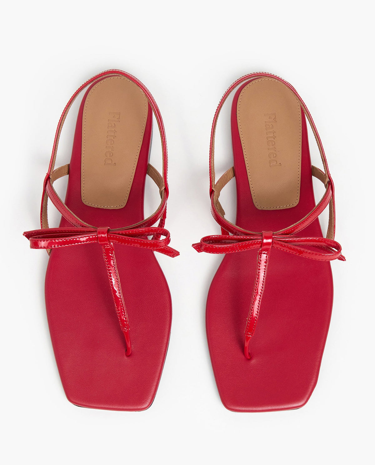 Sina Leather Patent Cherry