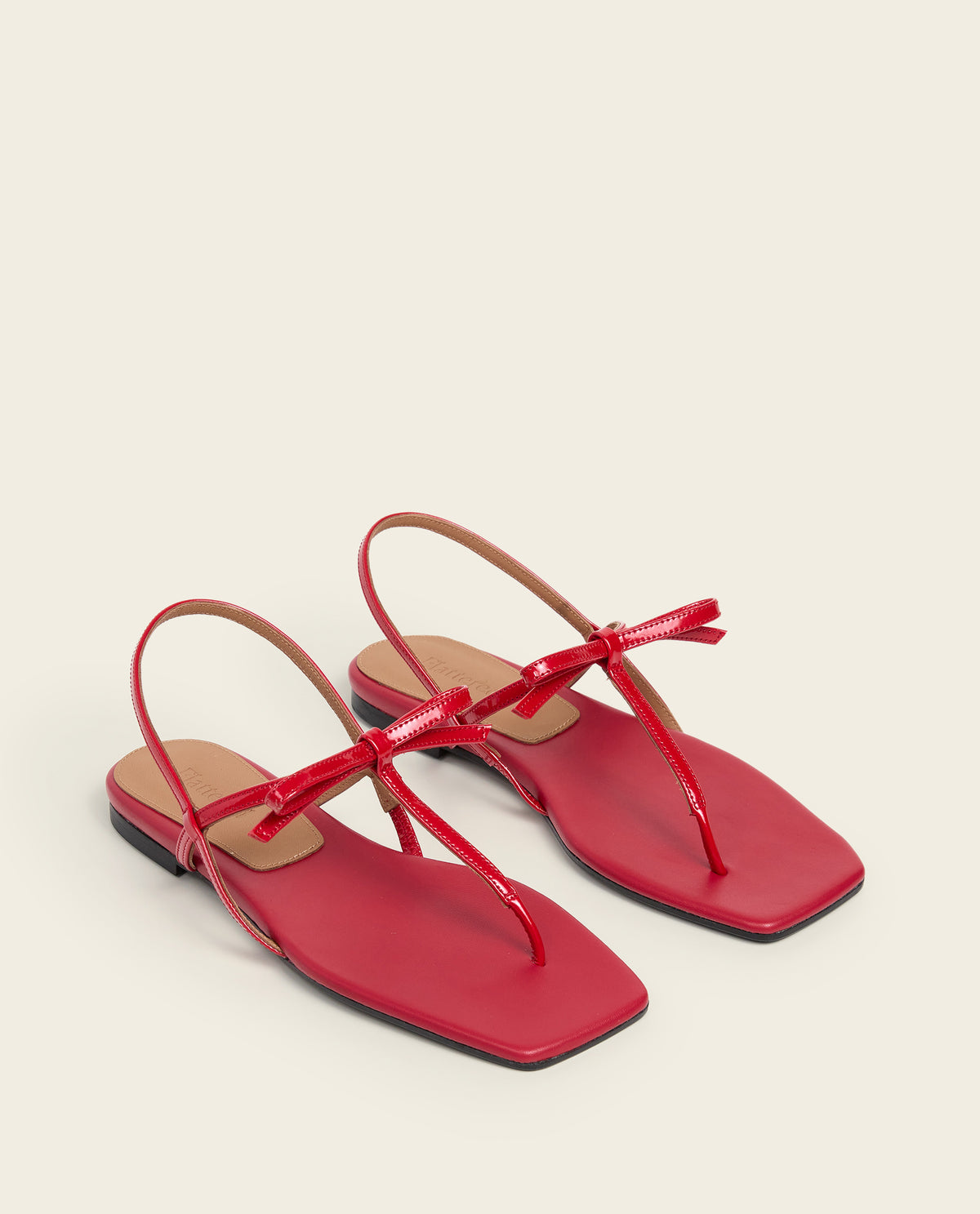 Sina Leather Patent Cherry