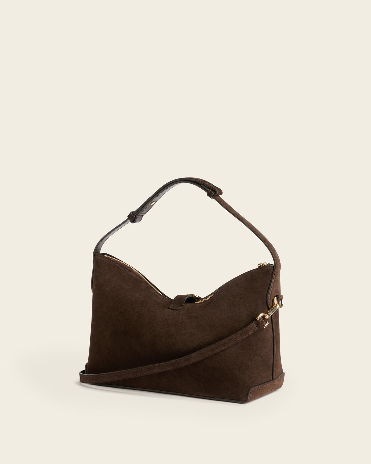Gaia Handbag Suede Chocolate