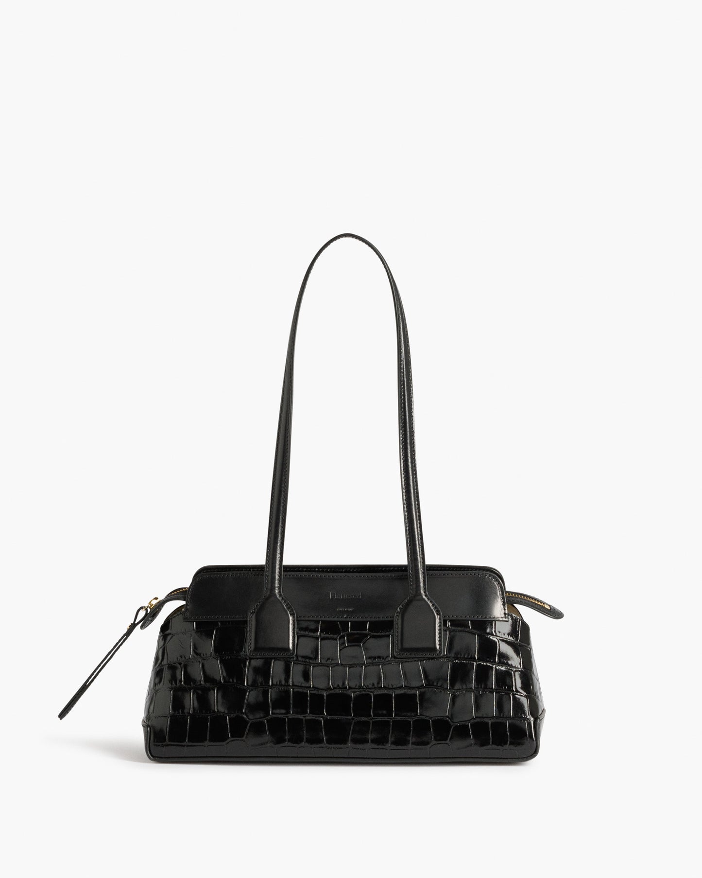 Greta Shoulder bag Leather Croco Black