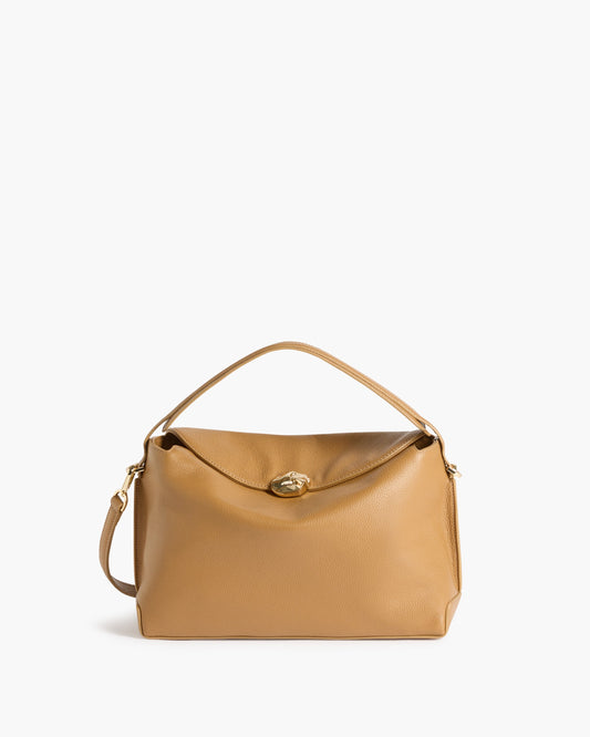 Hanna Grande Bag Grained Leather Cognac