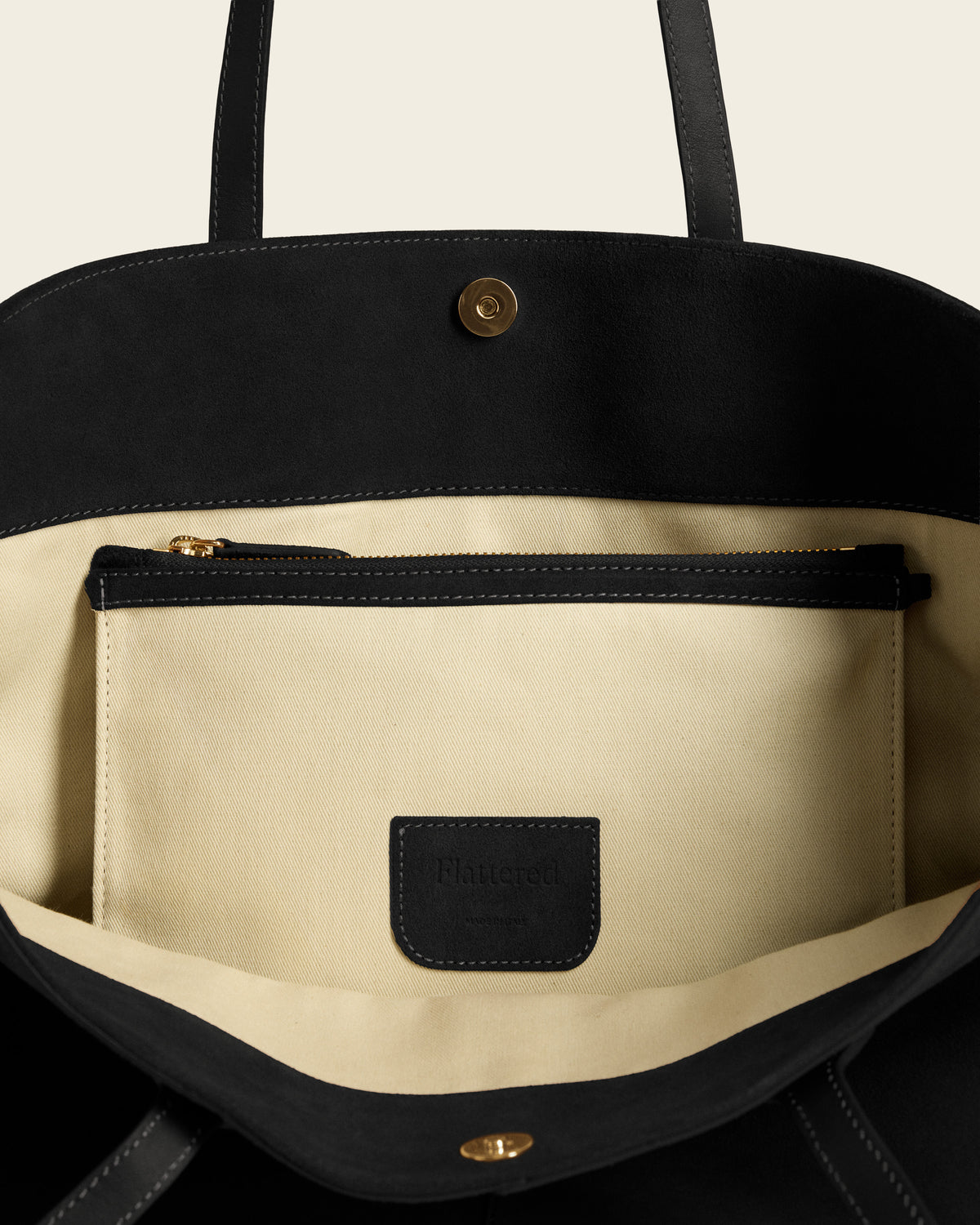 Lesley Tote Bag Suede Black