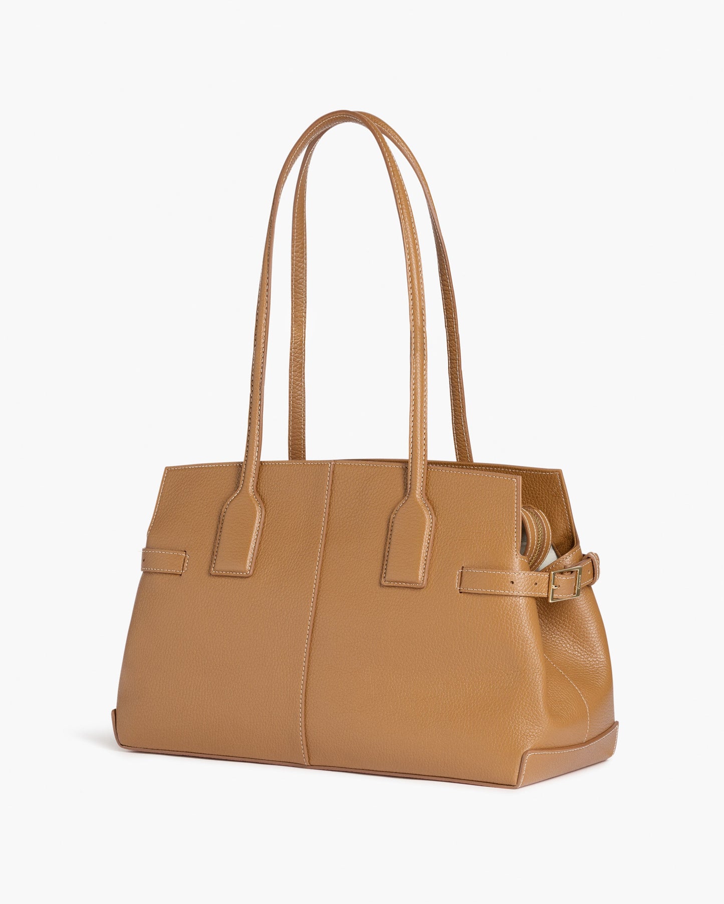 Lisa Bowler Bag Grained Leather Cognac