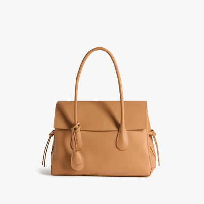 Lydia Tote Bag Grained Leather Cognac