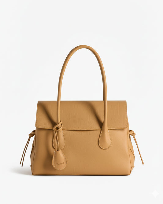 Lydia Tote Bag Grained Leather Cognac