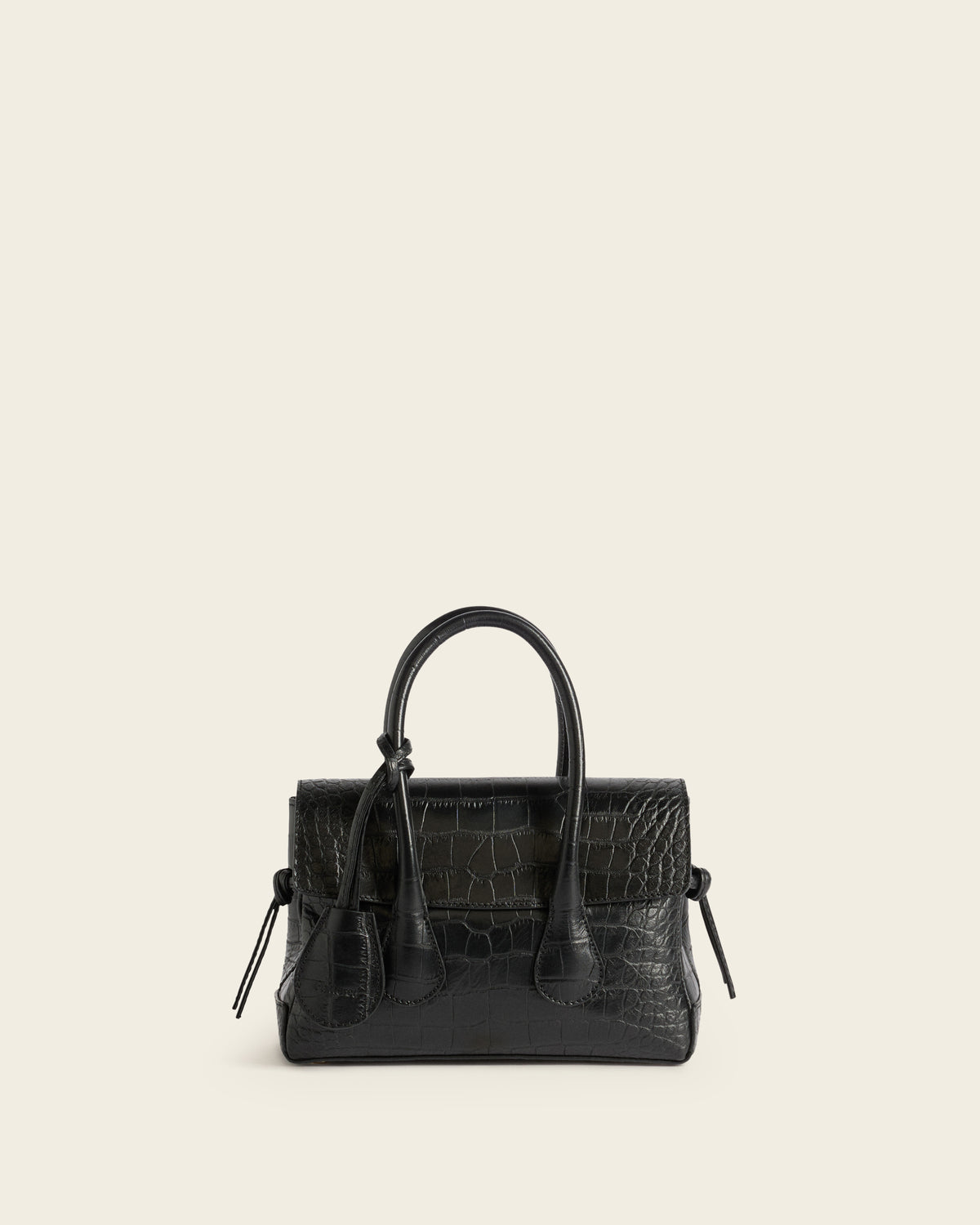Lydia Mini Bag Leather Black Croco