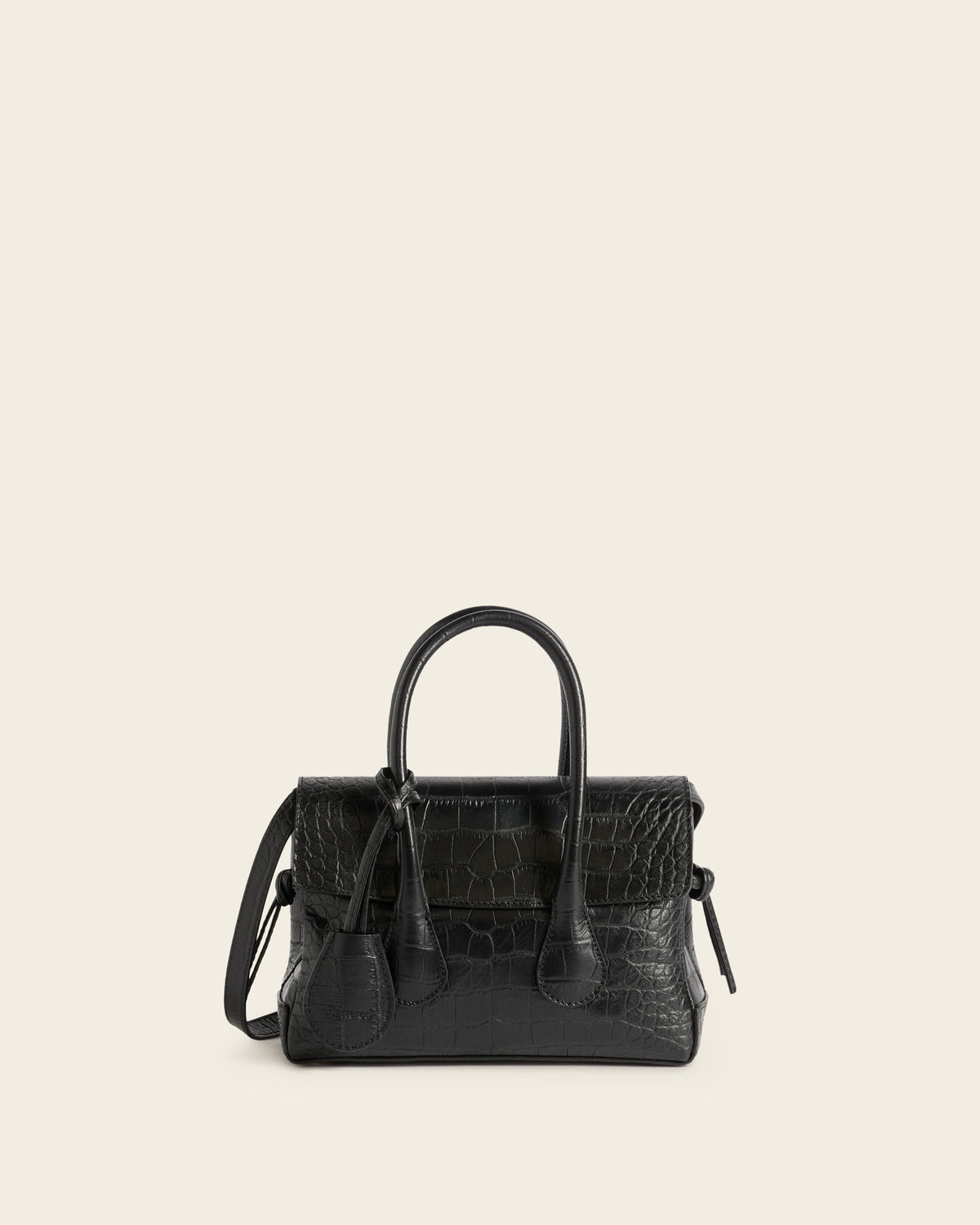 Lydia Mini Bag Leather Black Croco
