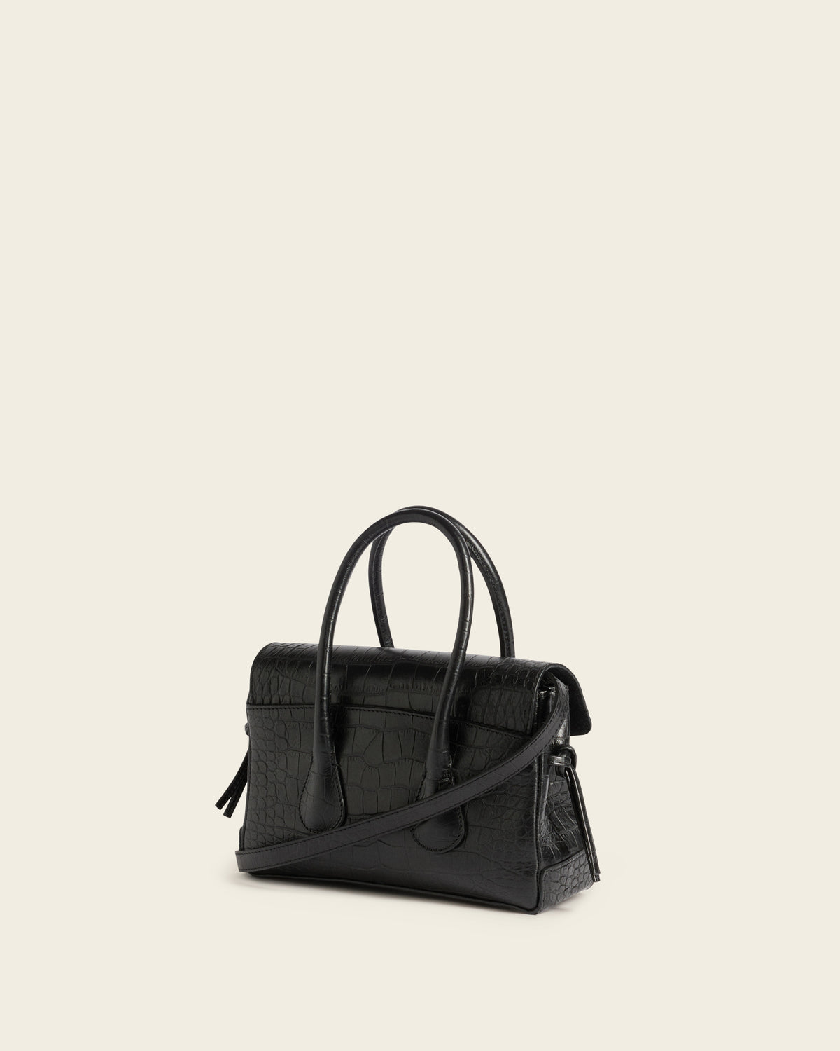 Lydia Mini Bag Leather Black Croco