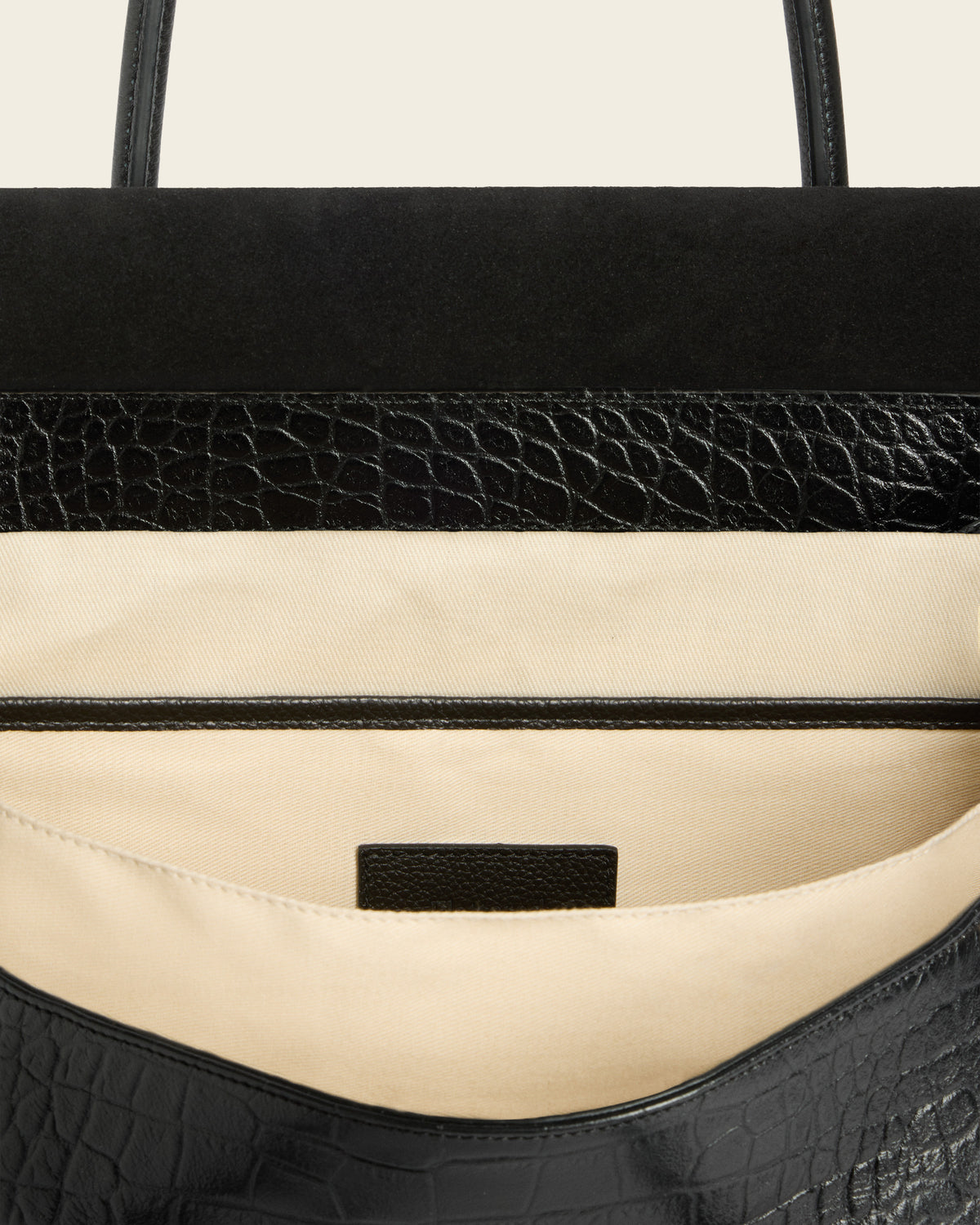 Lydia Tote Bag Leather Black Croco