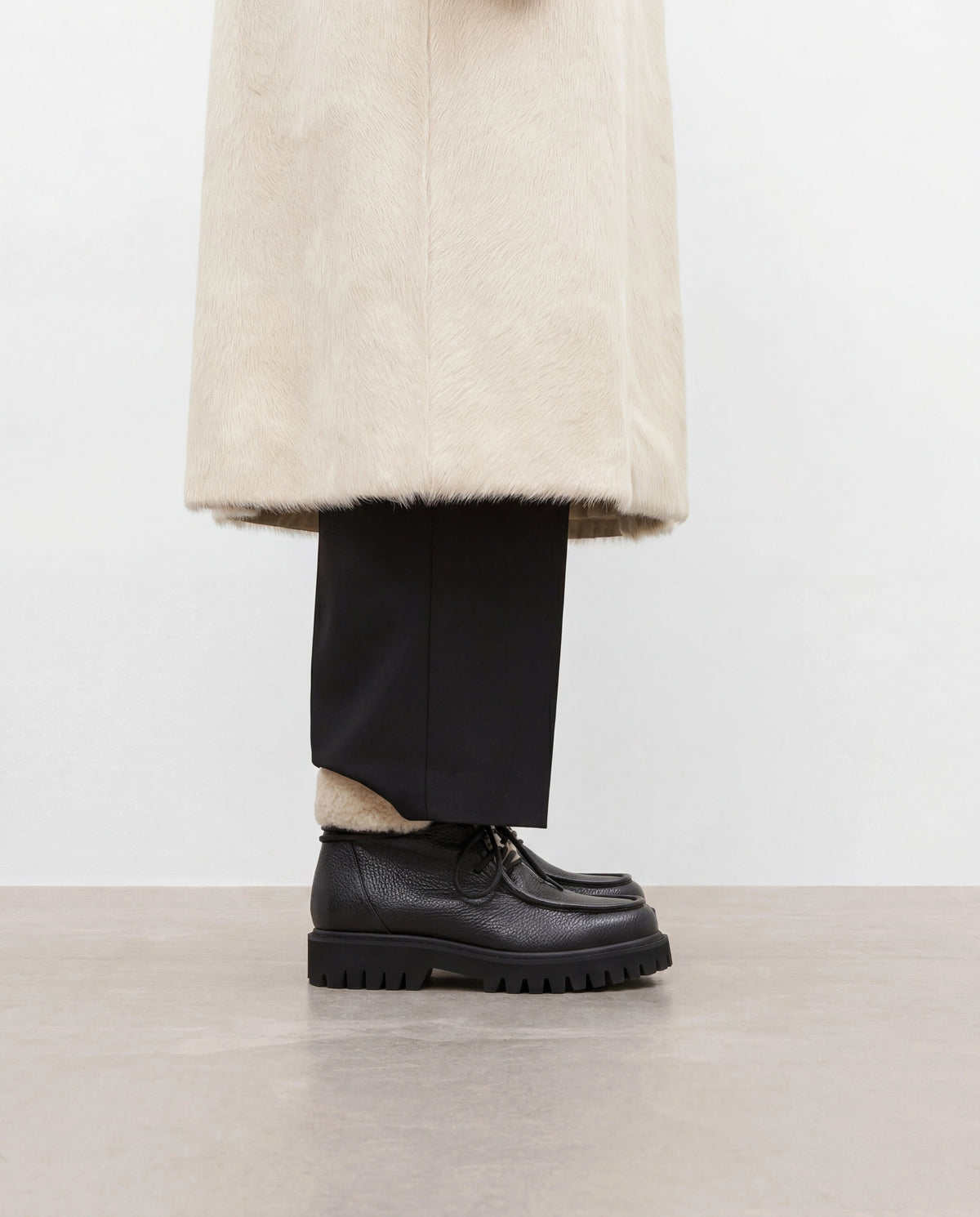 Marcie Grained Leather Black