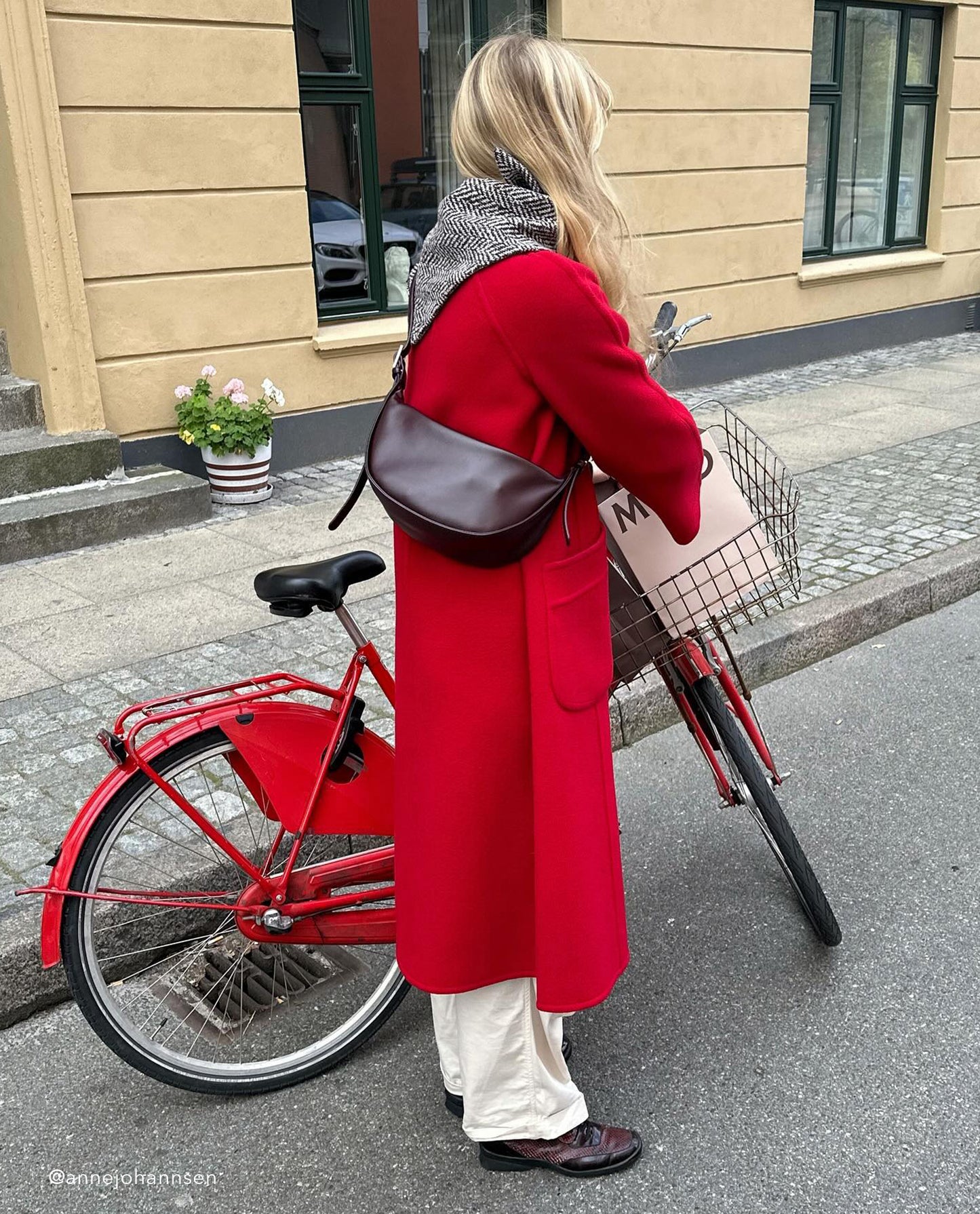 Irma Shoulder Bag Leather Burgundy